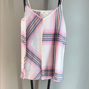 Lou & Grey Pink, Blue & Cream Plaid Camisole